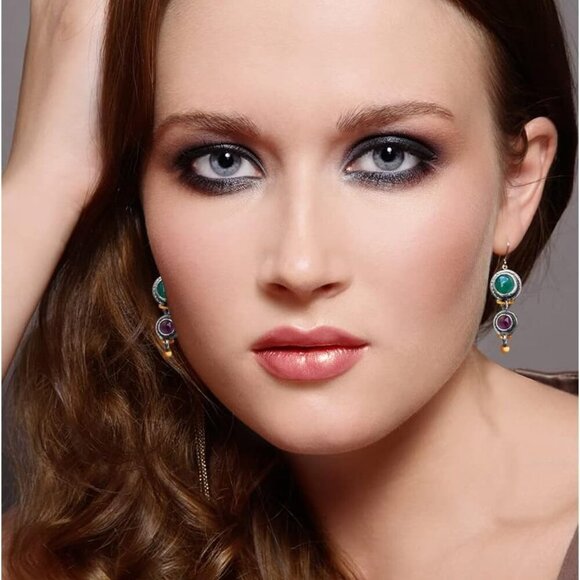 12 Pairs Teardrop Druse Crystal Drop Dangle Earrings for Women Cubic Zirconia Hu - Picture 1 of 2